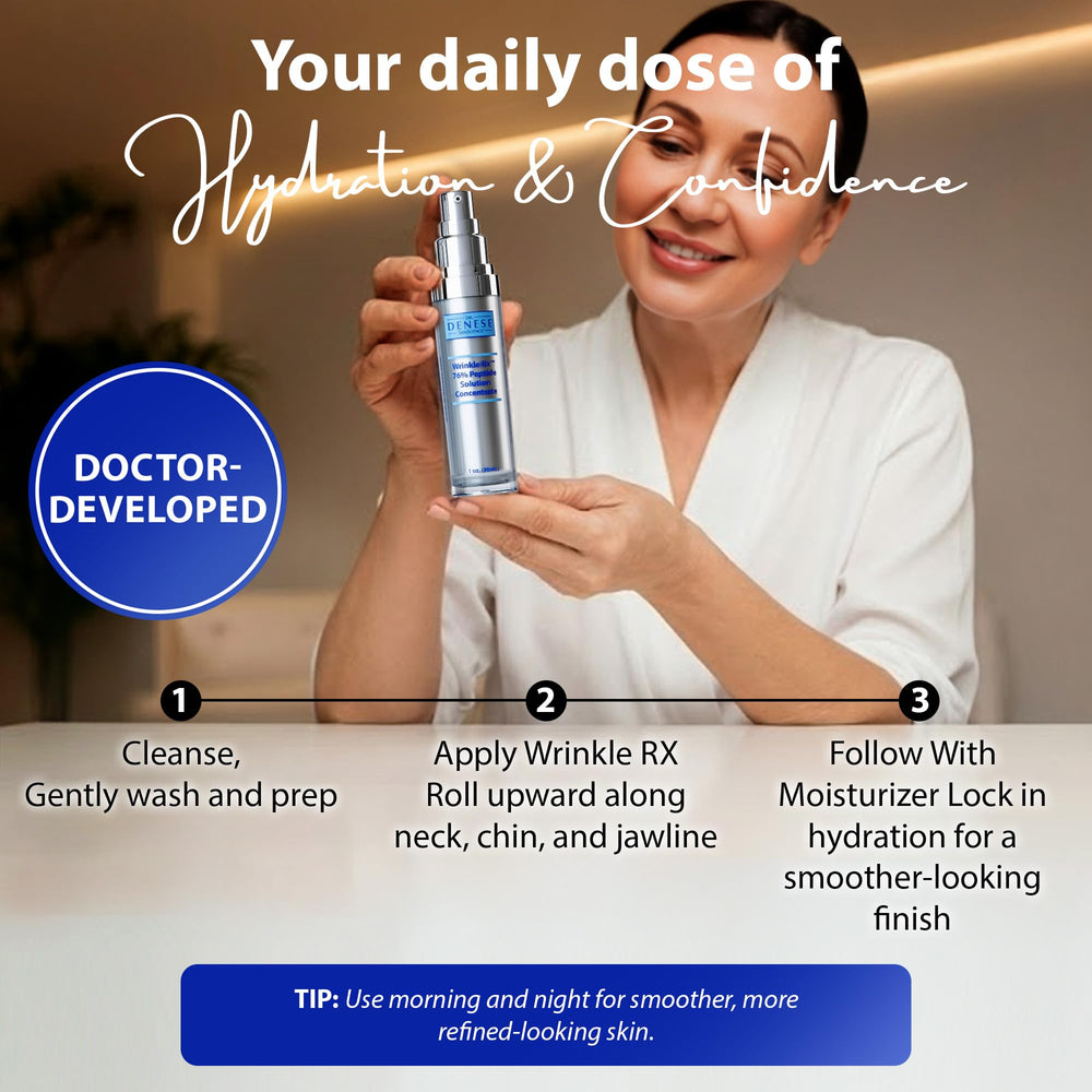 Under-eye area appearing softer with Dr. Denese Wrinkle RX concentrate.