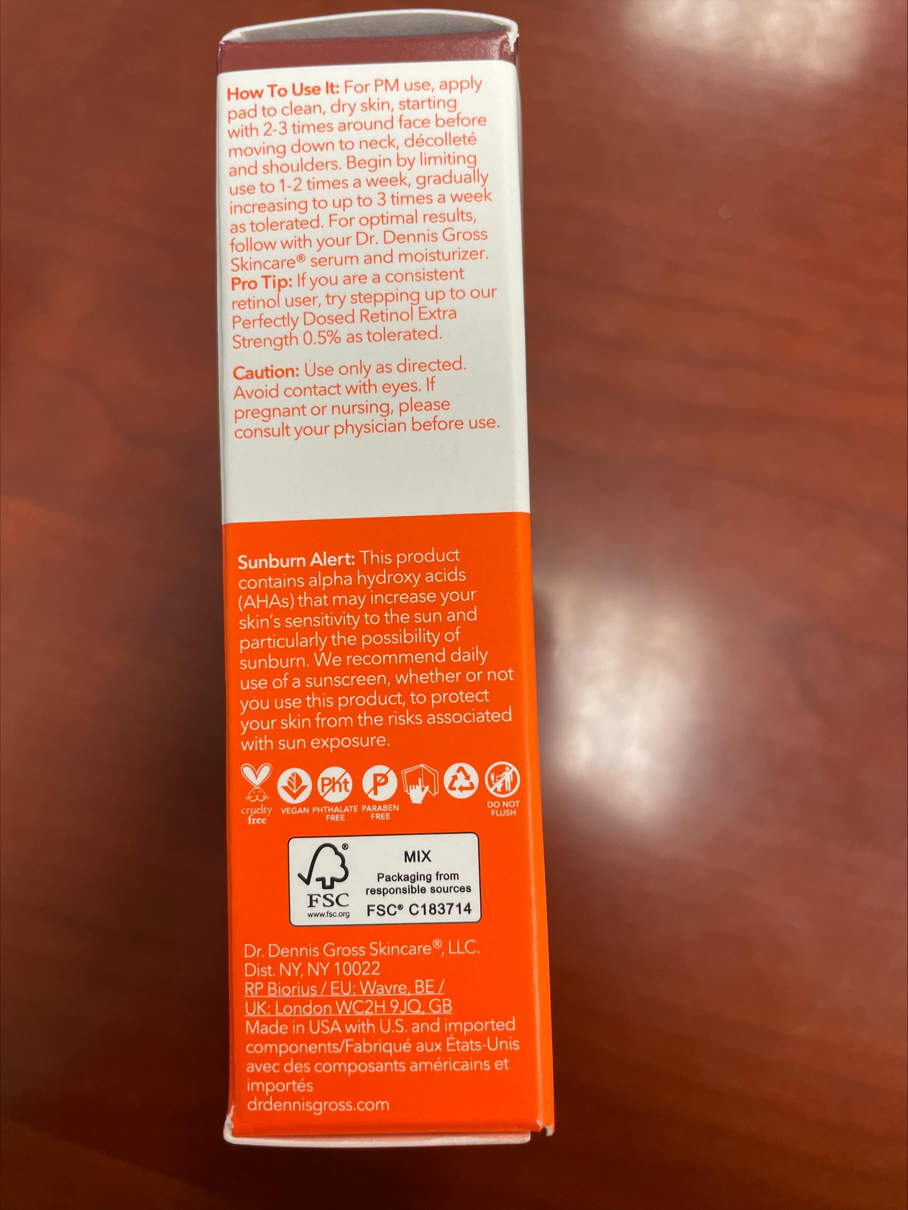 Packaging detail reflects dermatologist-founded brand commitment to safety.