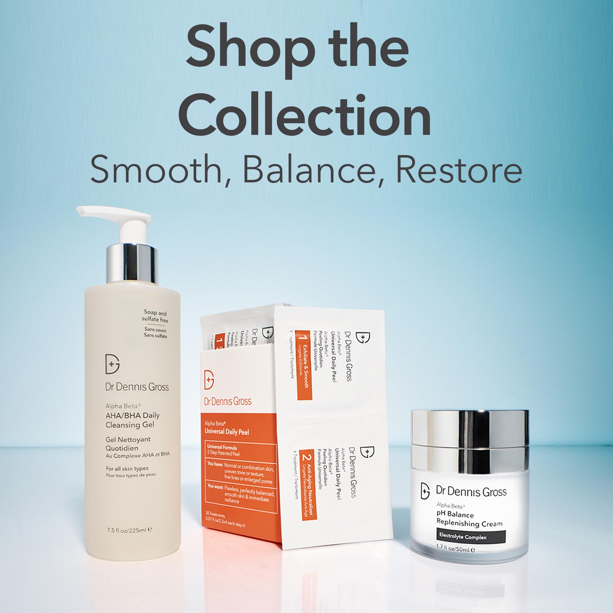 Dr Dennis Gross Alpha Beta Balance cream on face shows calming, hydrating results.
