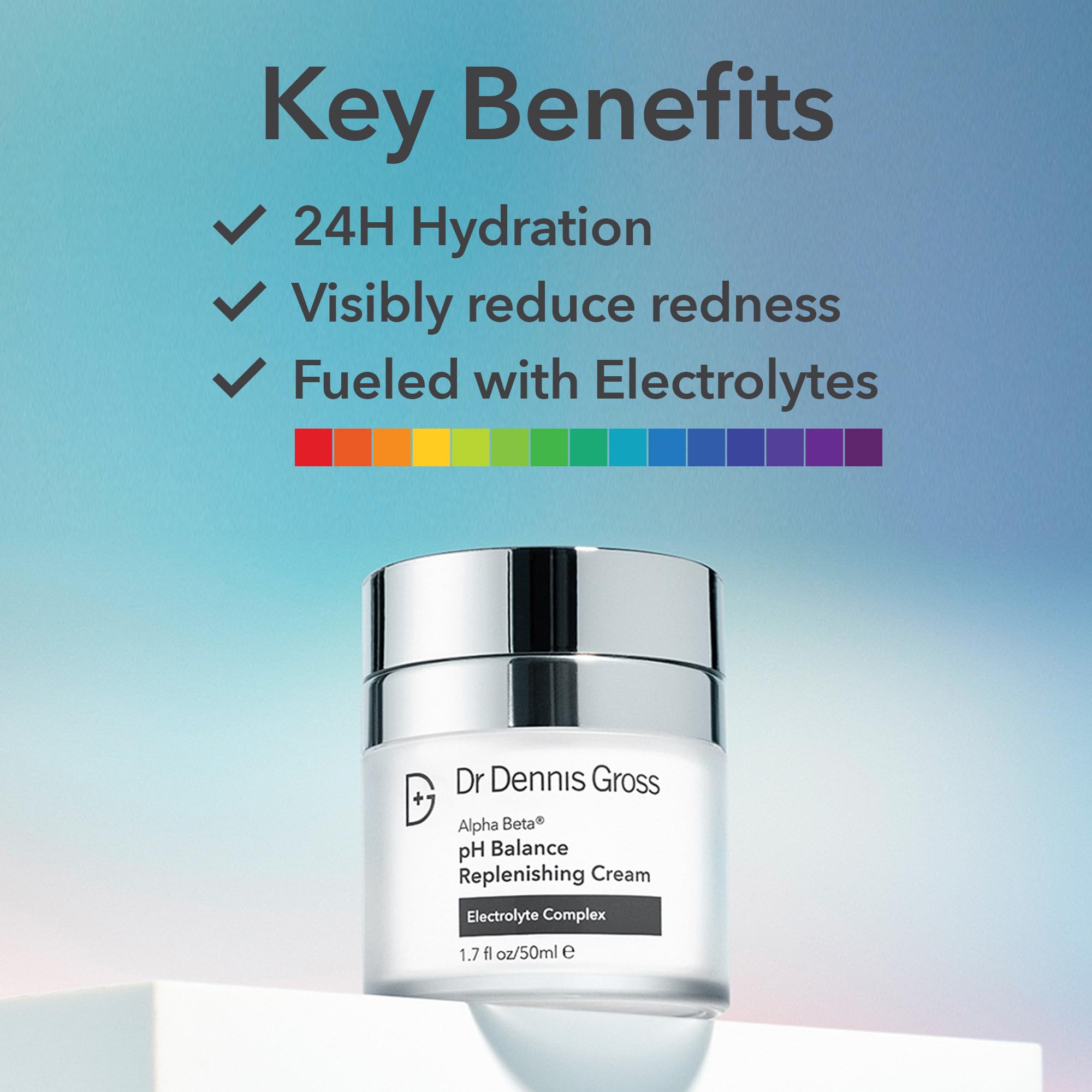 Dr Dennis Gross Alpha Beta Balance cream texture closeup shows lightweight cooling gel-cream.