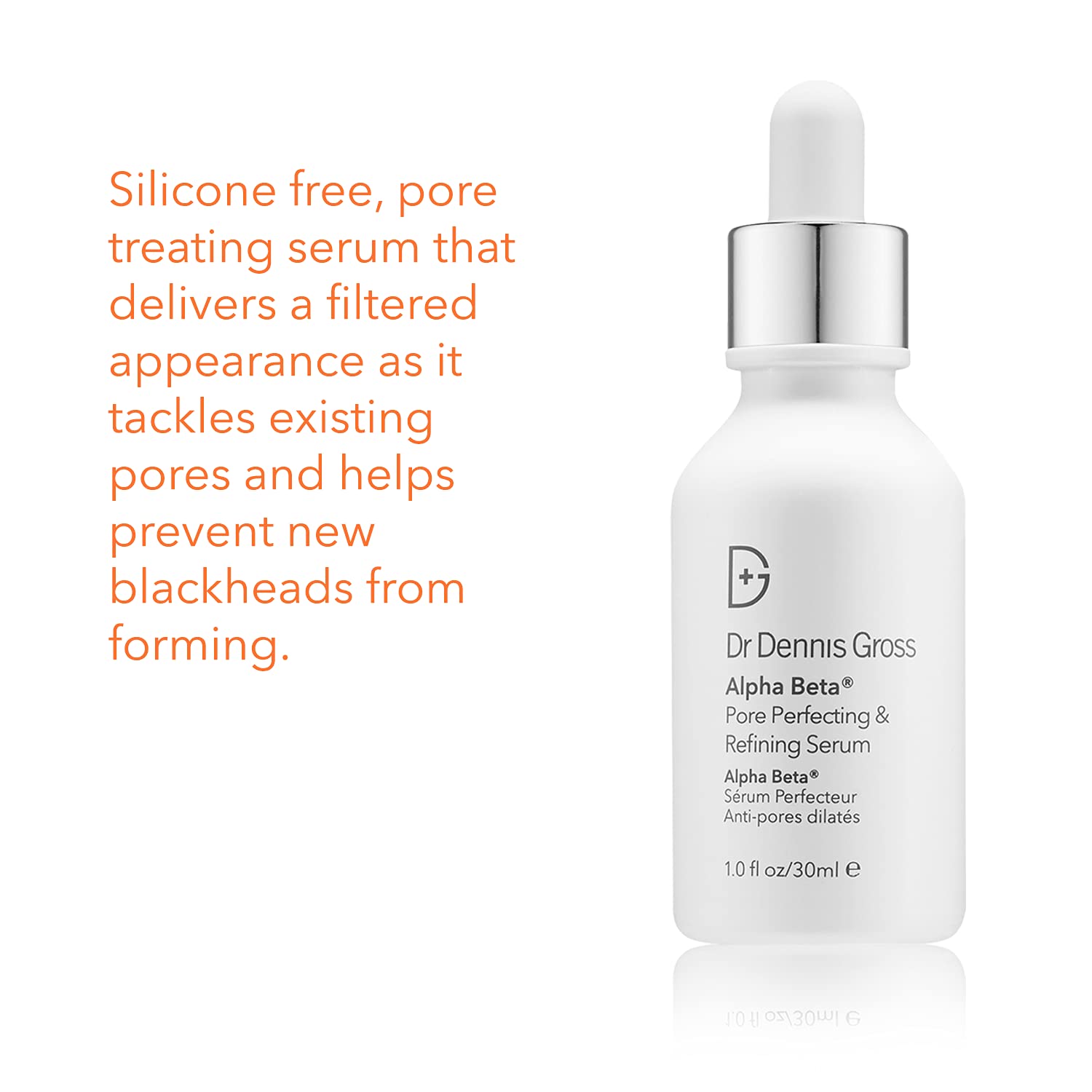 Dr Dennis Gross Alpha Beta pores closeup visualizing reduced pore visibility