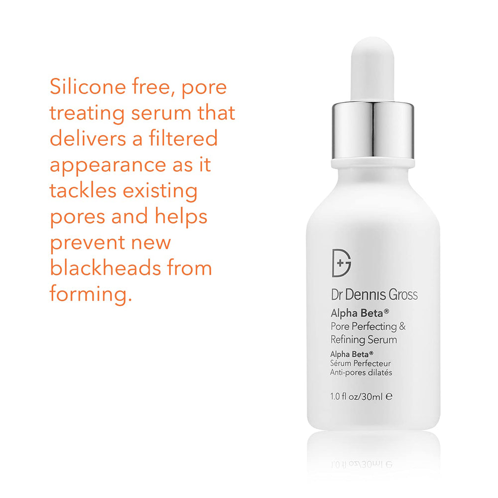Dr Dennis Gross Alpha Beta pores closeup visualizing reduced pore visibility
