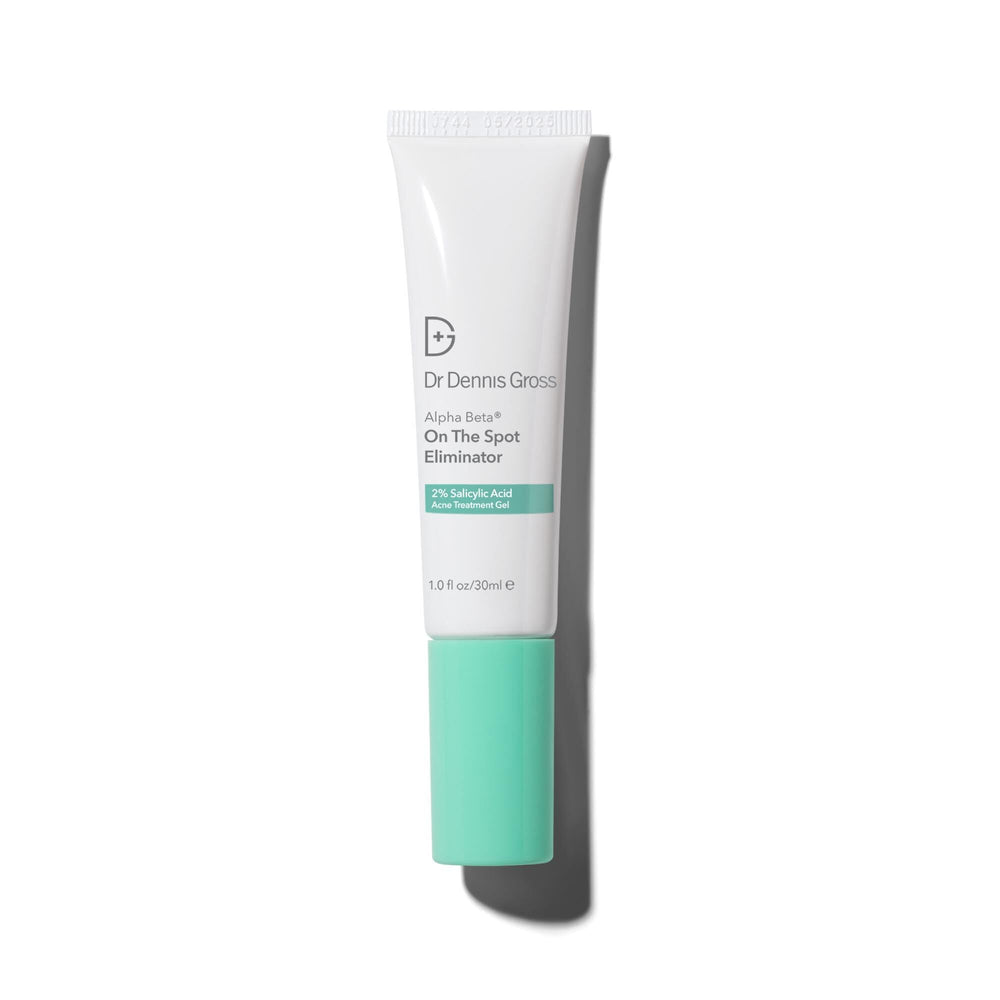 Dr Dennis Gross Alpha Beta Spot Eliminator bottle shown for targeted care and convenience.