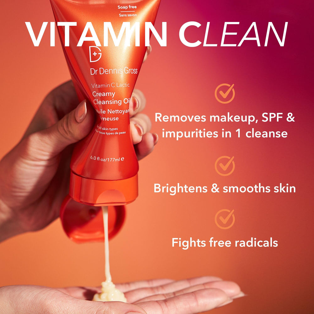 Luxurious creamy oil texture glides on and rinses clean, leaving balanced skin after cleansing.