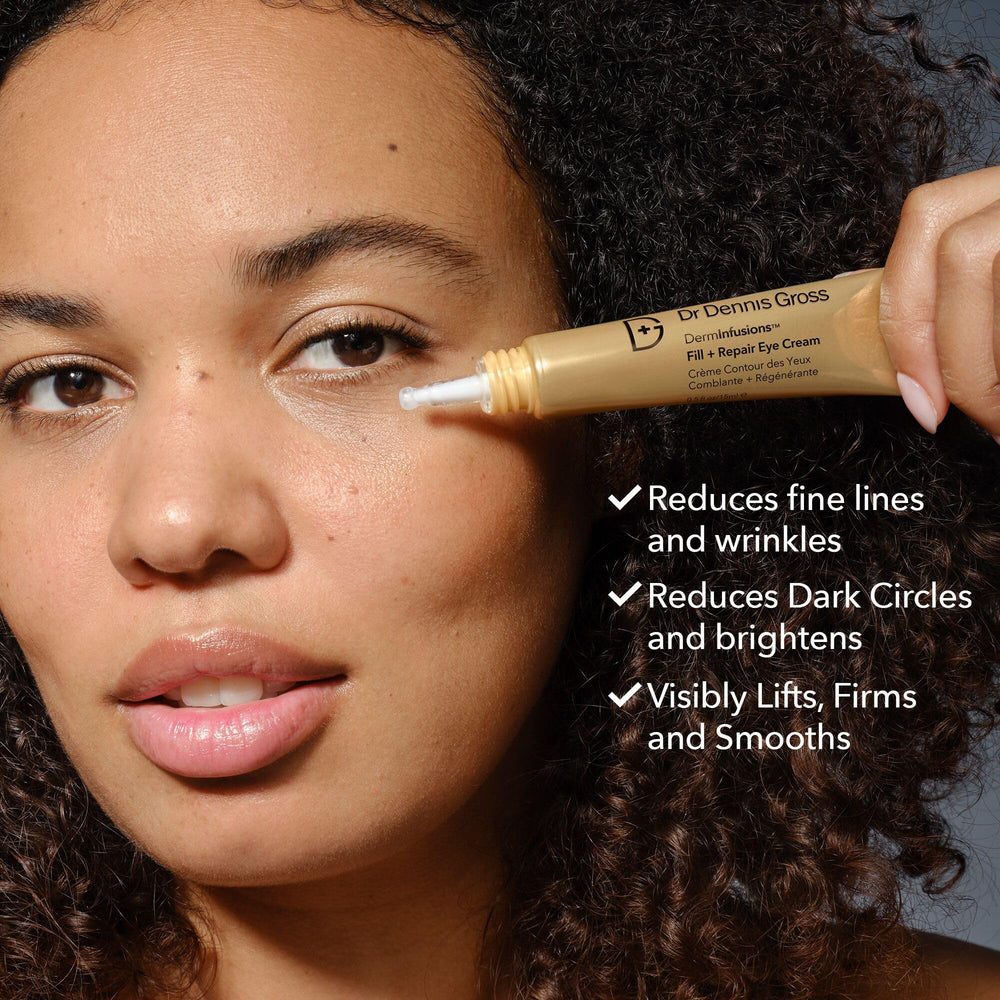 AM or PM use demonstration shows easy all-around eye area tapping