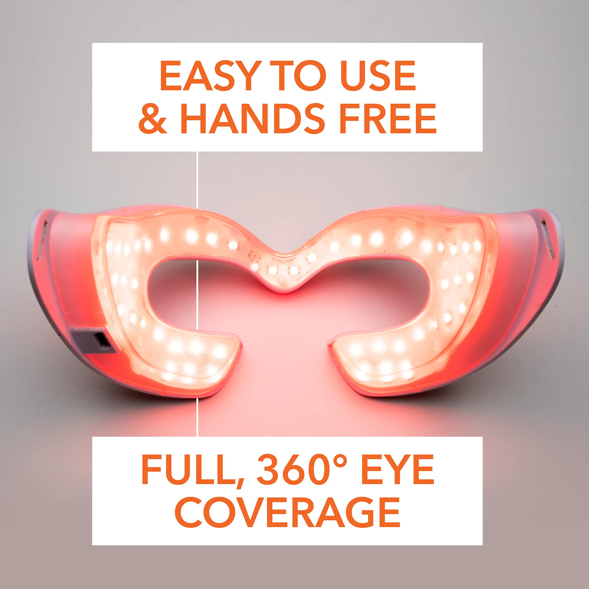 DRx SpectraLite Eyecare Max Pro LED array closeup showing nine lights for targeted under-eye care