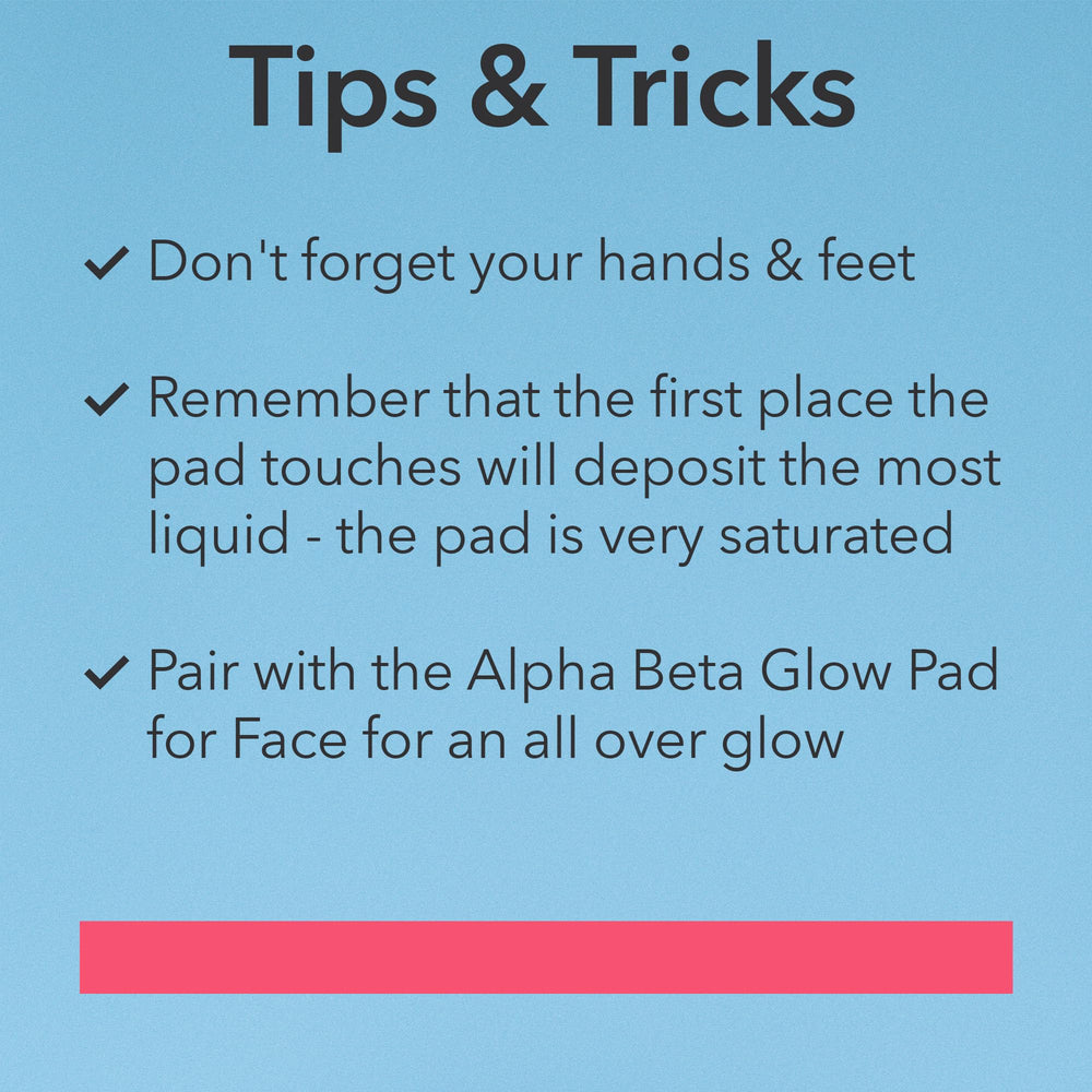 Dr Dennis Gross Glow Pad Body natural fade after a week for flexible use.
