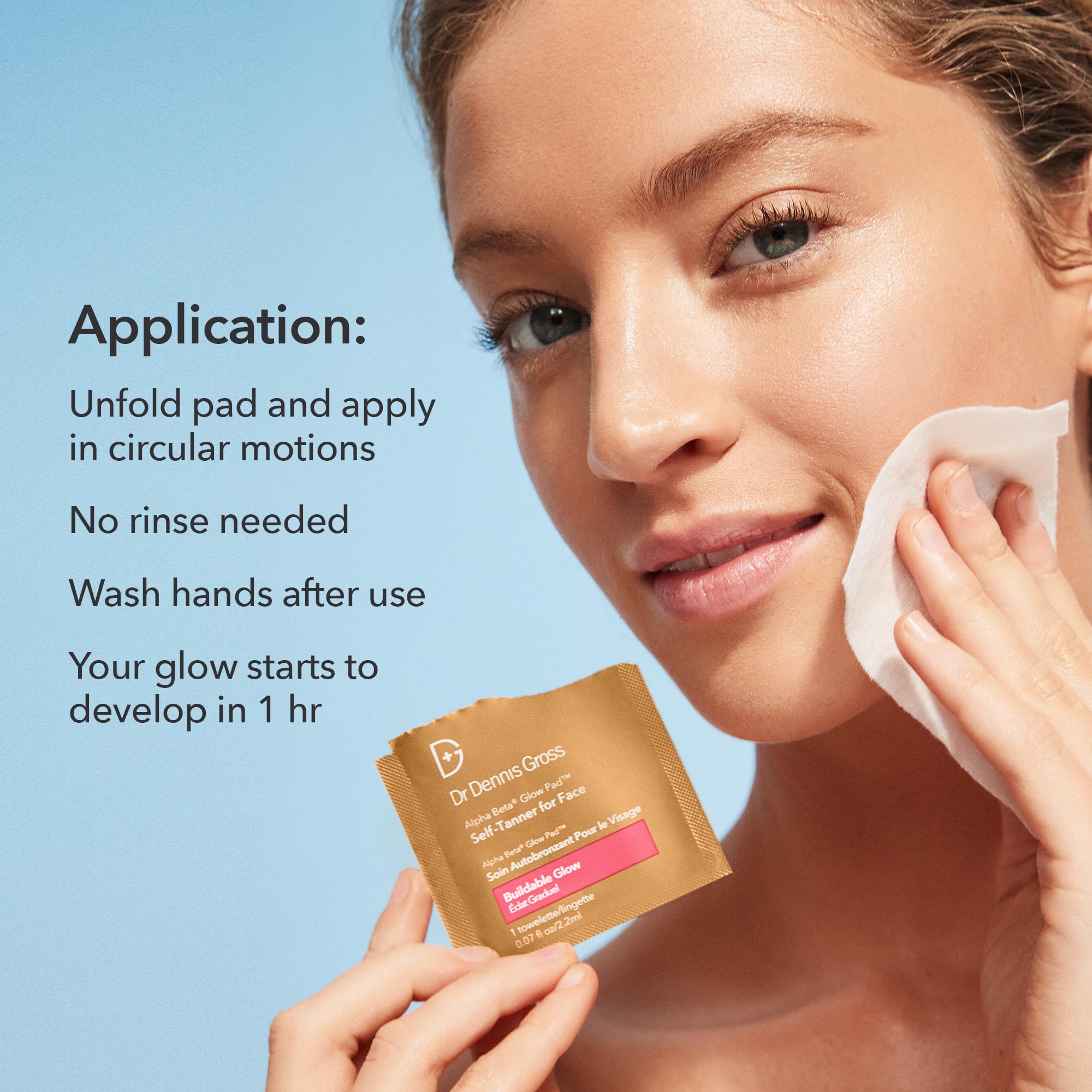 Dr Dennis Gross Glow Pad 20-towelette pack for convenient routine