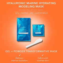Dr Dennis Gross Hyaluronic Marine Modeling Mask gel-to-cushion texture locks in moisture