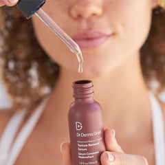 Ingredients label showing retinol, bakuchiol, rambutan, and ferulic acid.