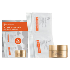 Dr Dennis Gross Plump and Smooth kit box, gift-ready packaging for radiant skin.