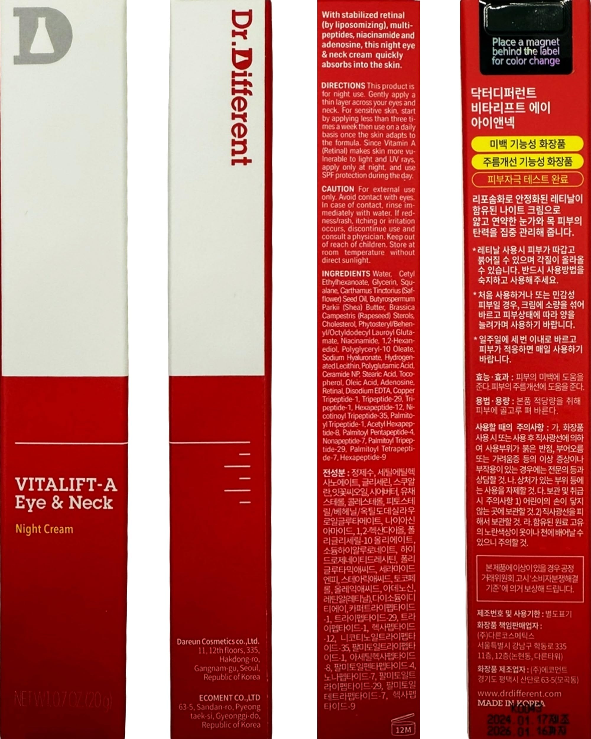 Dr.Different VITALIFT-A dermatology-tested badge signals safety for sensitive skin.