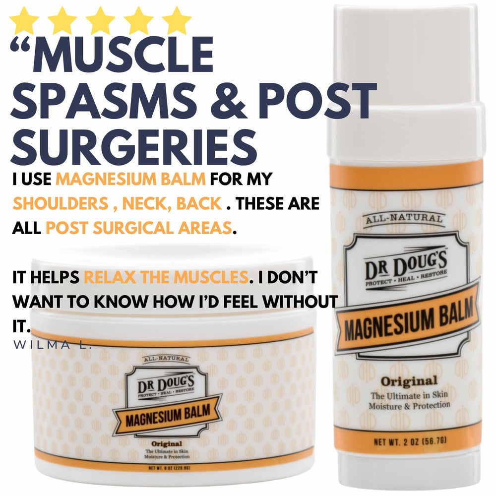 Dr. Doug's Balm supports relaxing nighttime routine.