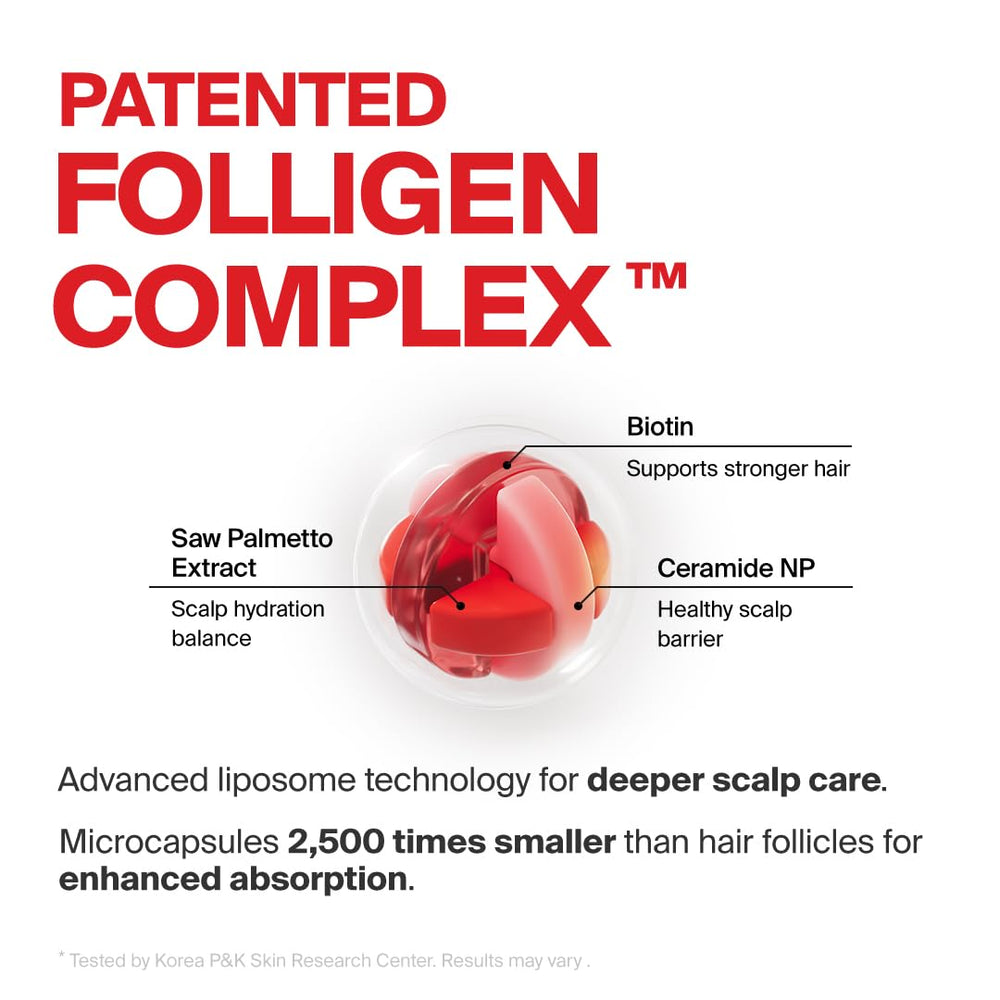 DR.FORHAIR Folligen Sea Salt Scaler texture shows micro-particles for deeper cleansing.
