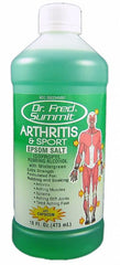 Dr. Fred Summit Epsom Salt Rubbing Alcohol bottles, side view, ideal for baths or topical use after activity.