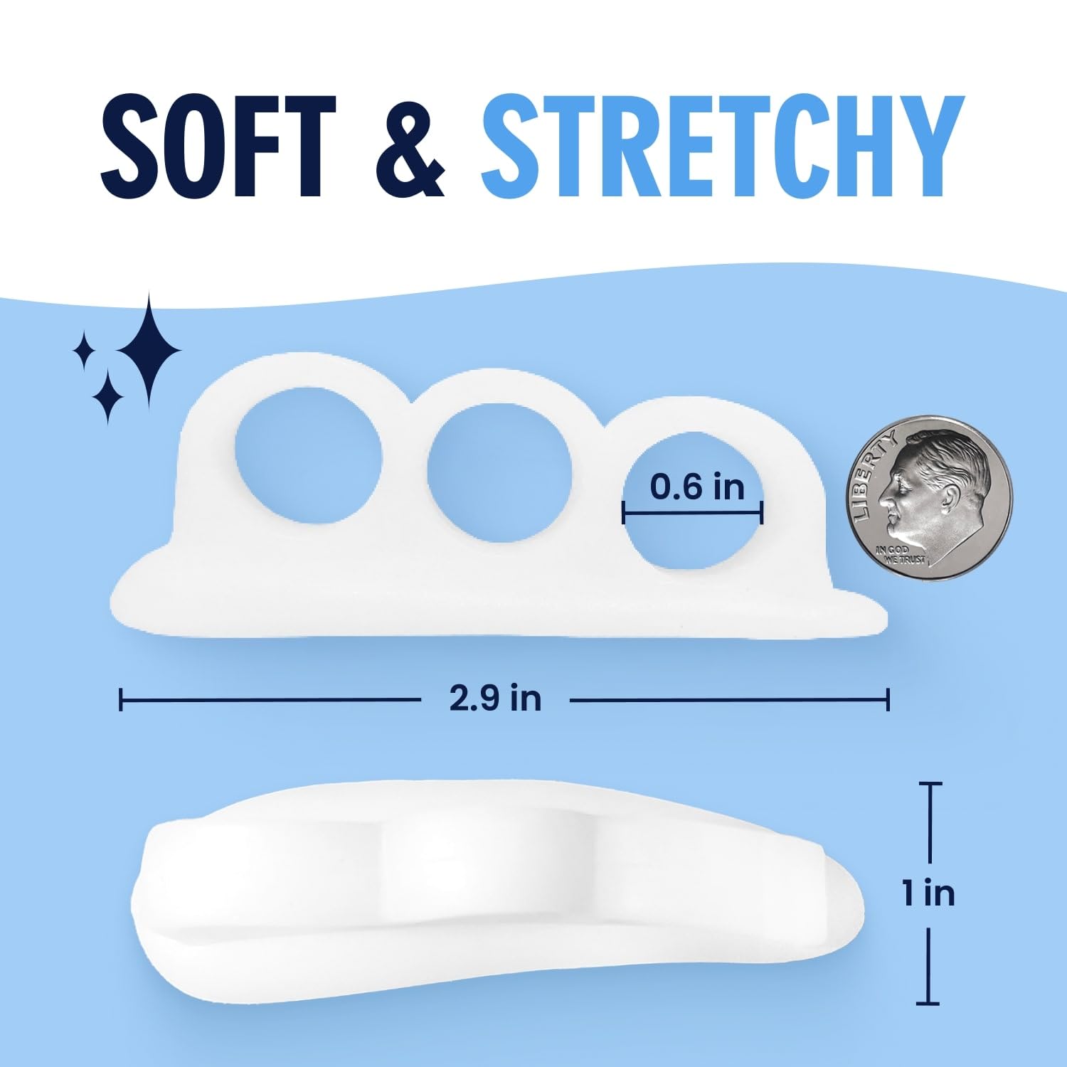Dr. Frederick's Original non-slip gel cushions stay in place