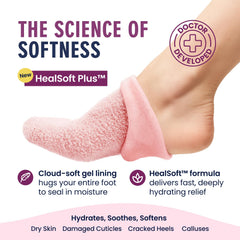 HealSoft Plus gel lining close-up distributes moisture evenly across the foot.