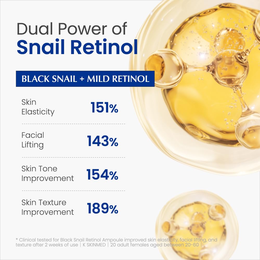 Dr. G Black Snail Retinol Ampoule dropper enables precise, controlled application.