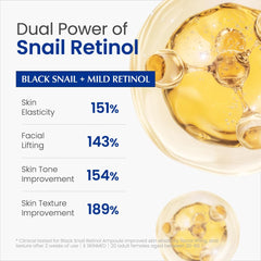Dr. G Black Snail Retinol Ampoule dropper enables precise, controlled application.