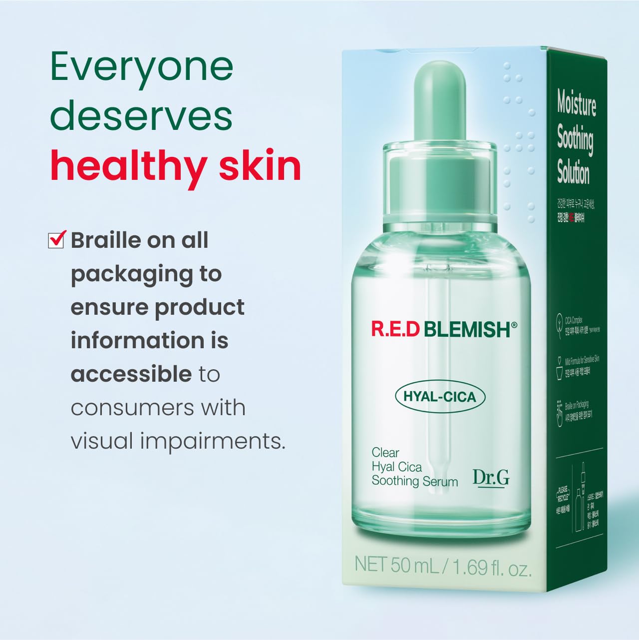 Cooling feel of Dr. G serum provides refreshing after cleansing.