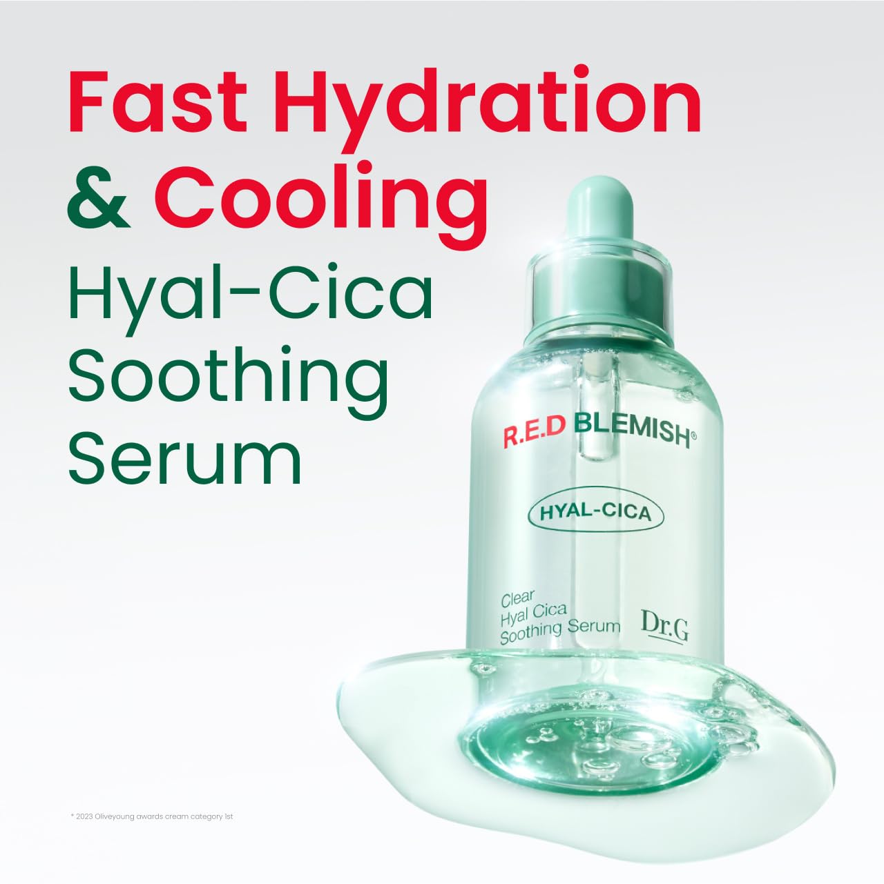 Dr. G serum pump delivers fast-absorbing hydration for blemish-prone skin.