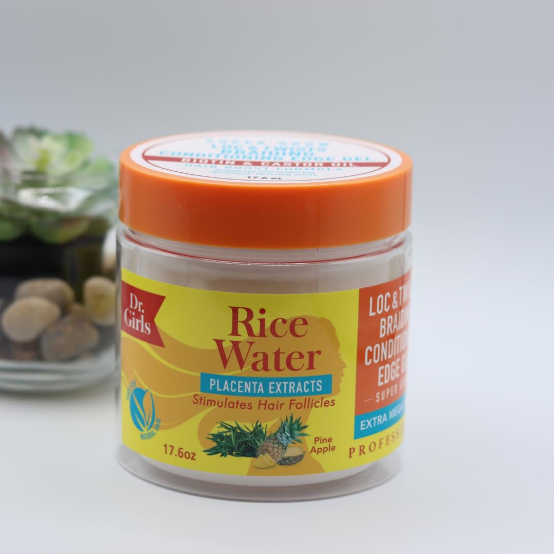 Dr. Girls Braiding Edge Gel for locs and braids adds shine and conditioning.