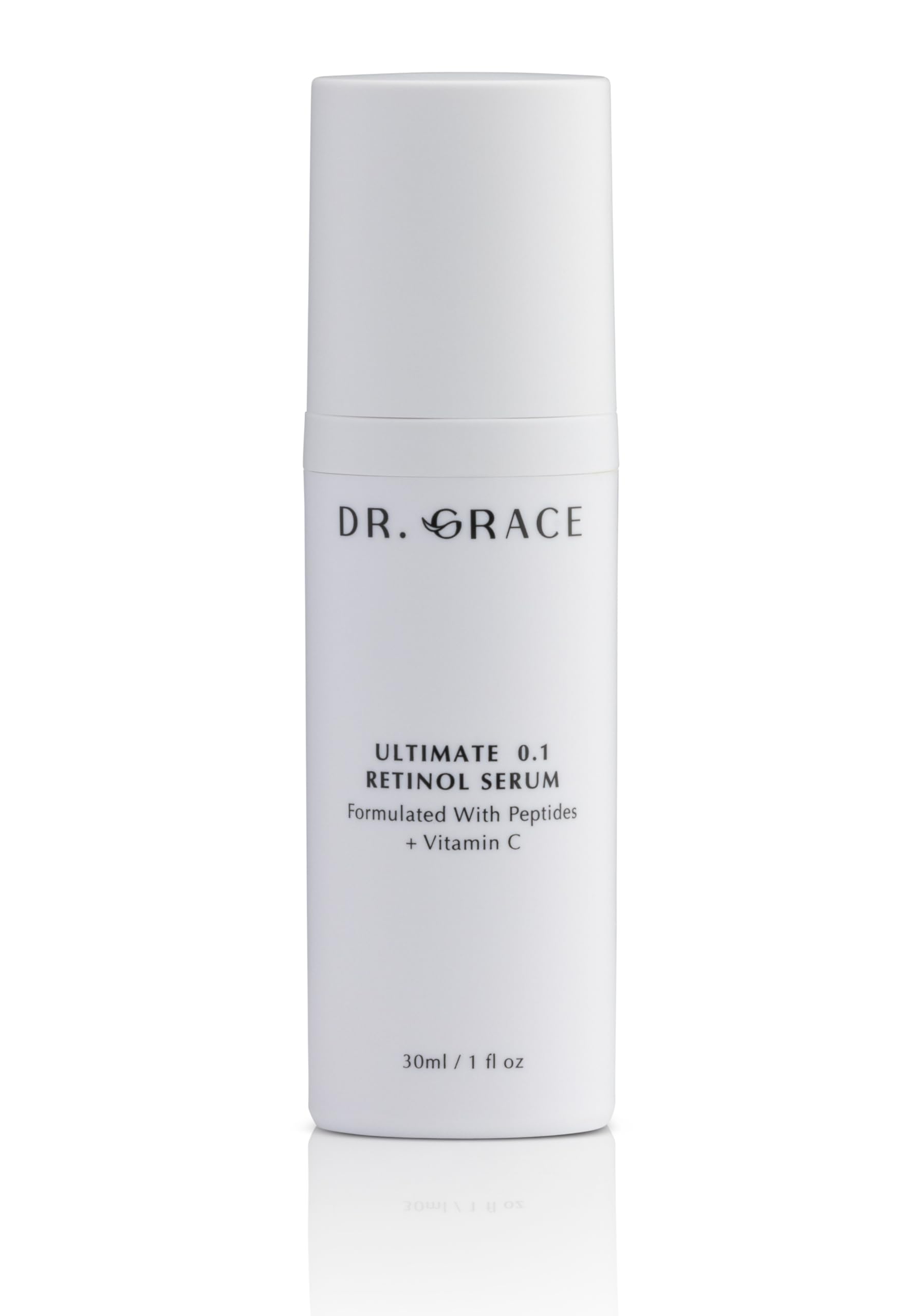 Dr. Grace Ultimate Retinol Serum bottle for calm nightly skin care.