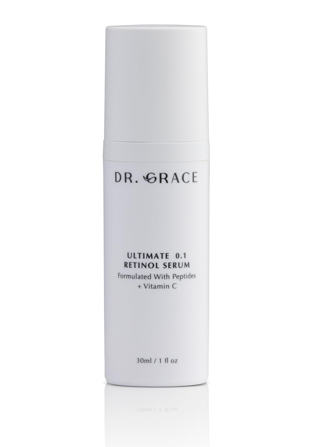 Dr. Grace Ultimate Retinol Serum bottle for calm nightly skin care.