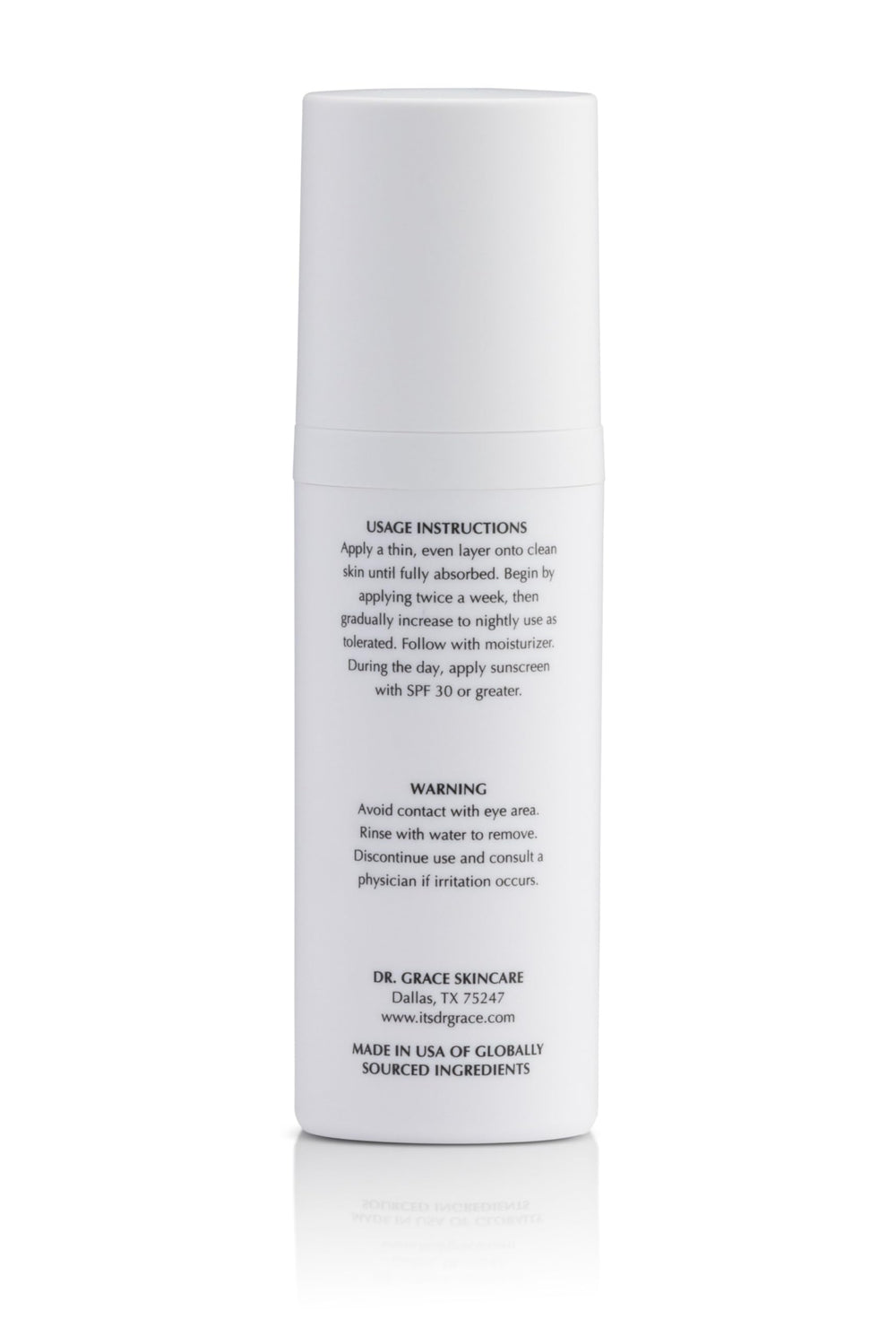 Dr. Grace Ultimate serum pump for precise, easy dosing.