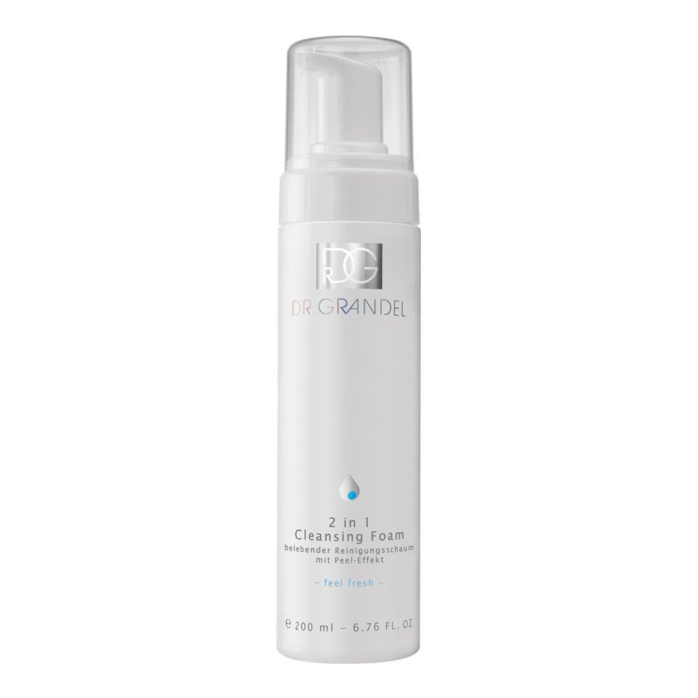 Dr. Grandel 2 in 1 Cleansing Foam bottle for gentle cleansing and exfoliation
