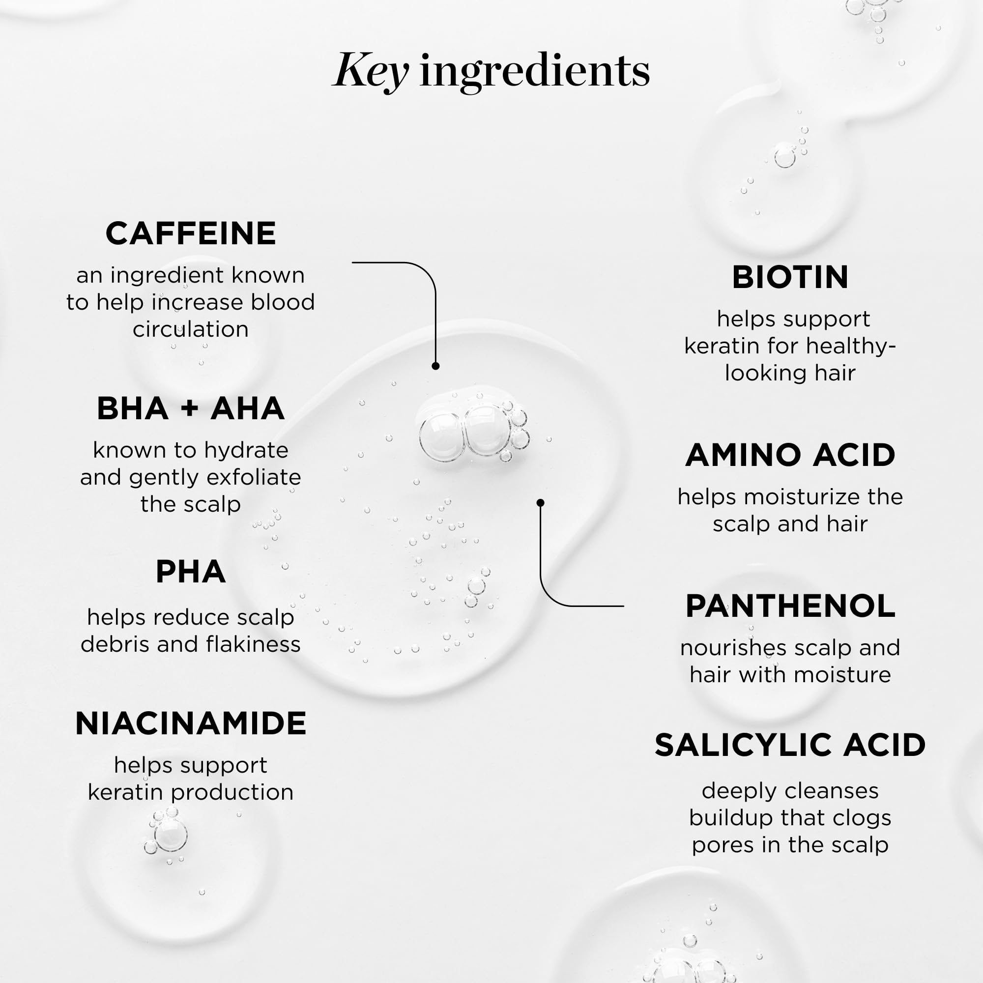 Dr. Groot key ingredients biotin and rosemary nourish the scalp