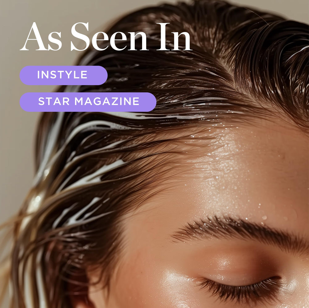 Dr. Groot Purifying Clay Shampoo close-up shows clay texture clarifying oily roots.