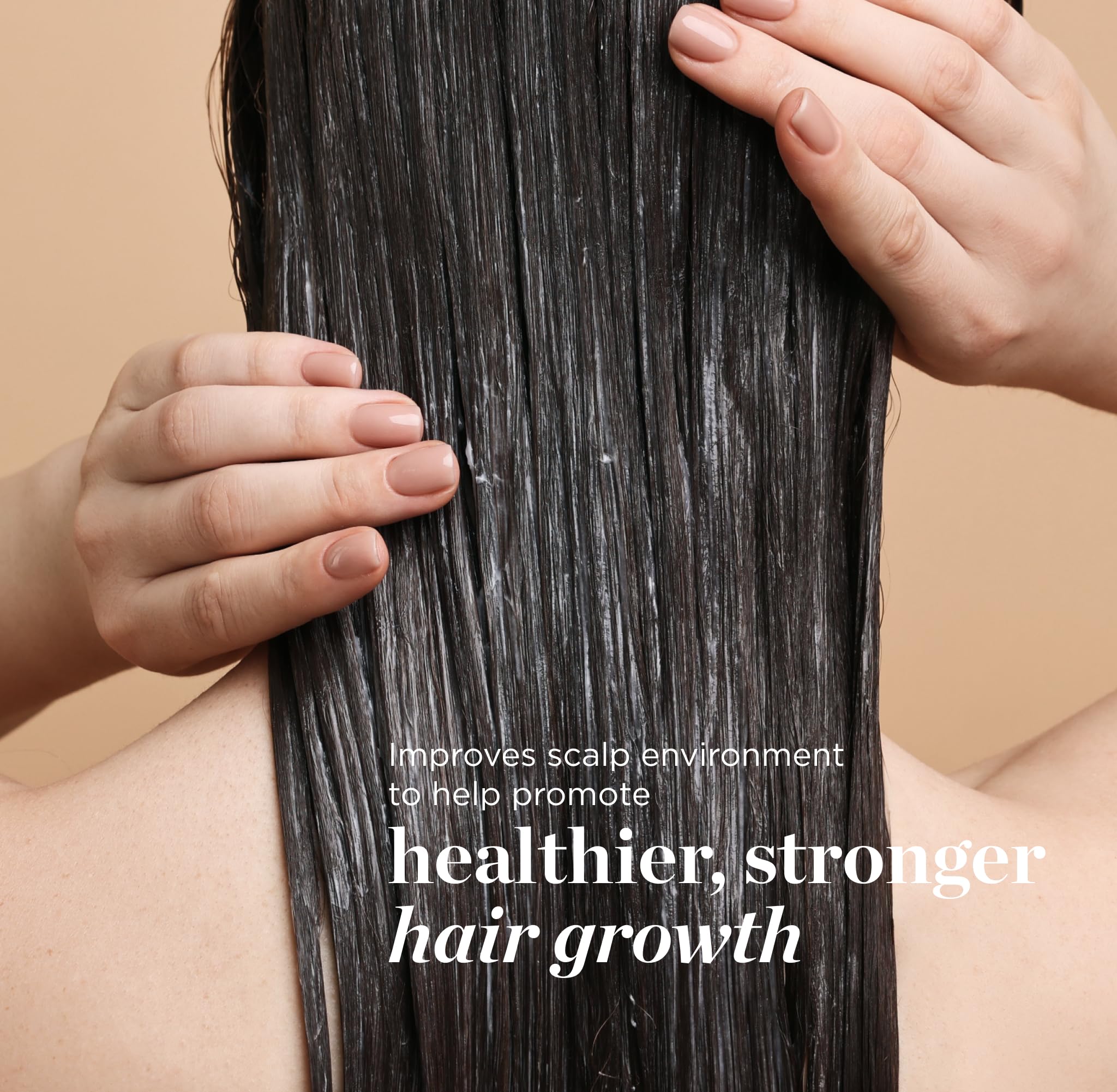 Color-treated hair-safe formula displayed with stylized hair application.