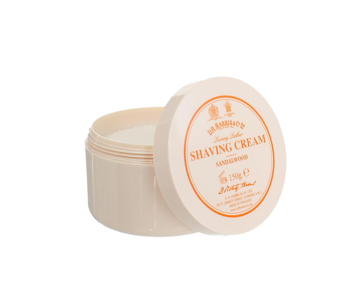 D.R. Harris Windsor shaving cream bowl ready for rich lather and a smooth shave