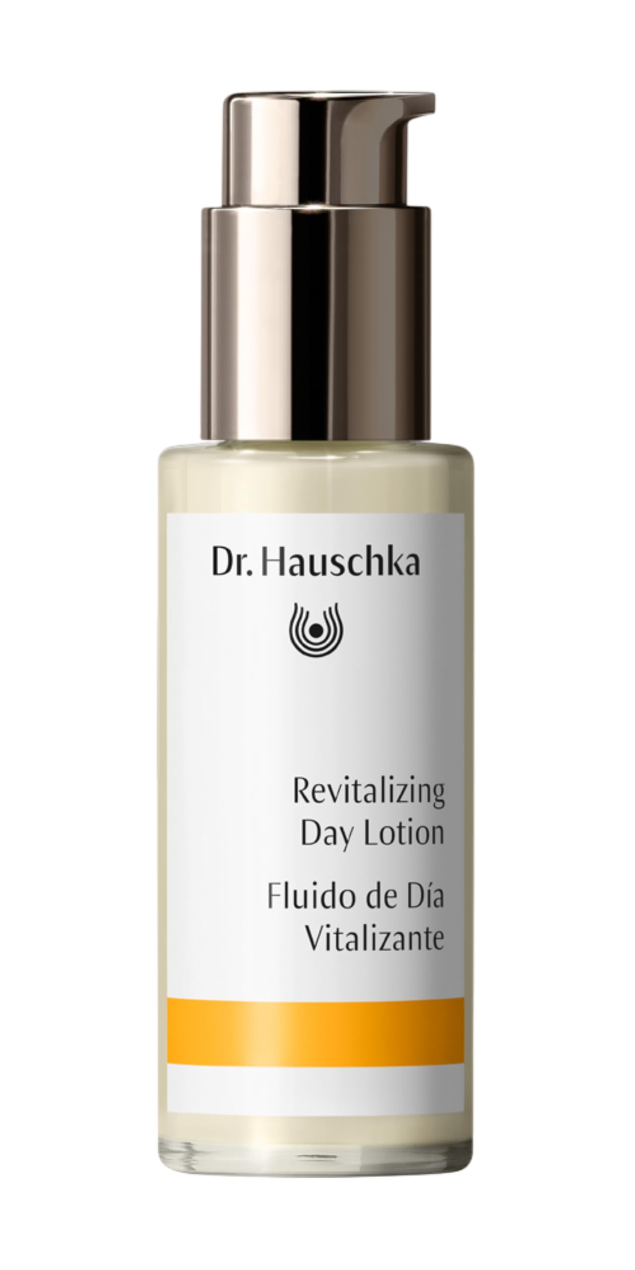 Dr. Hauschka Revitalizing Day Lotion bottle close-up showing silky texture and daily hydration.
