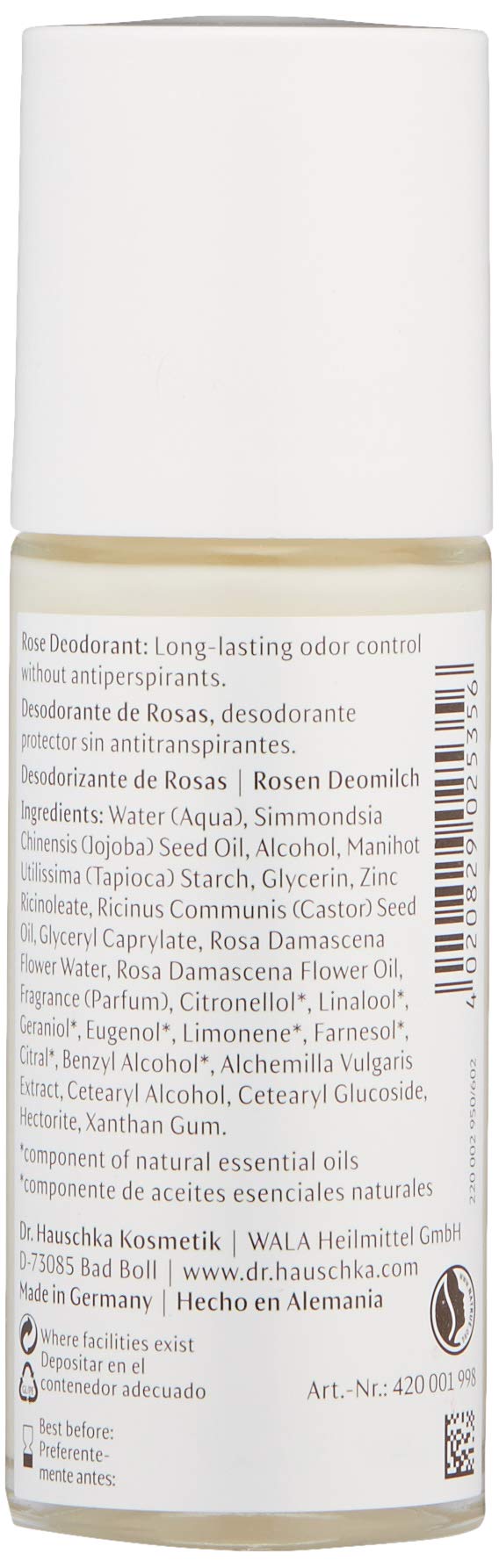 Dr Hauschka Rose Deodorant in use suggests soothing, non-irritating daily protection.