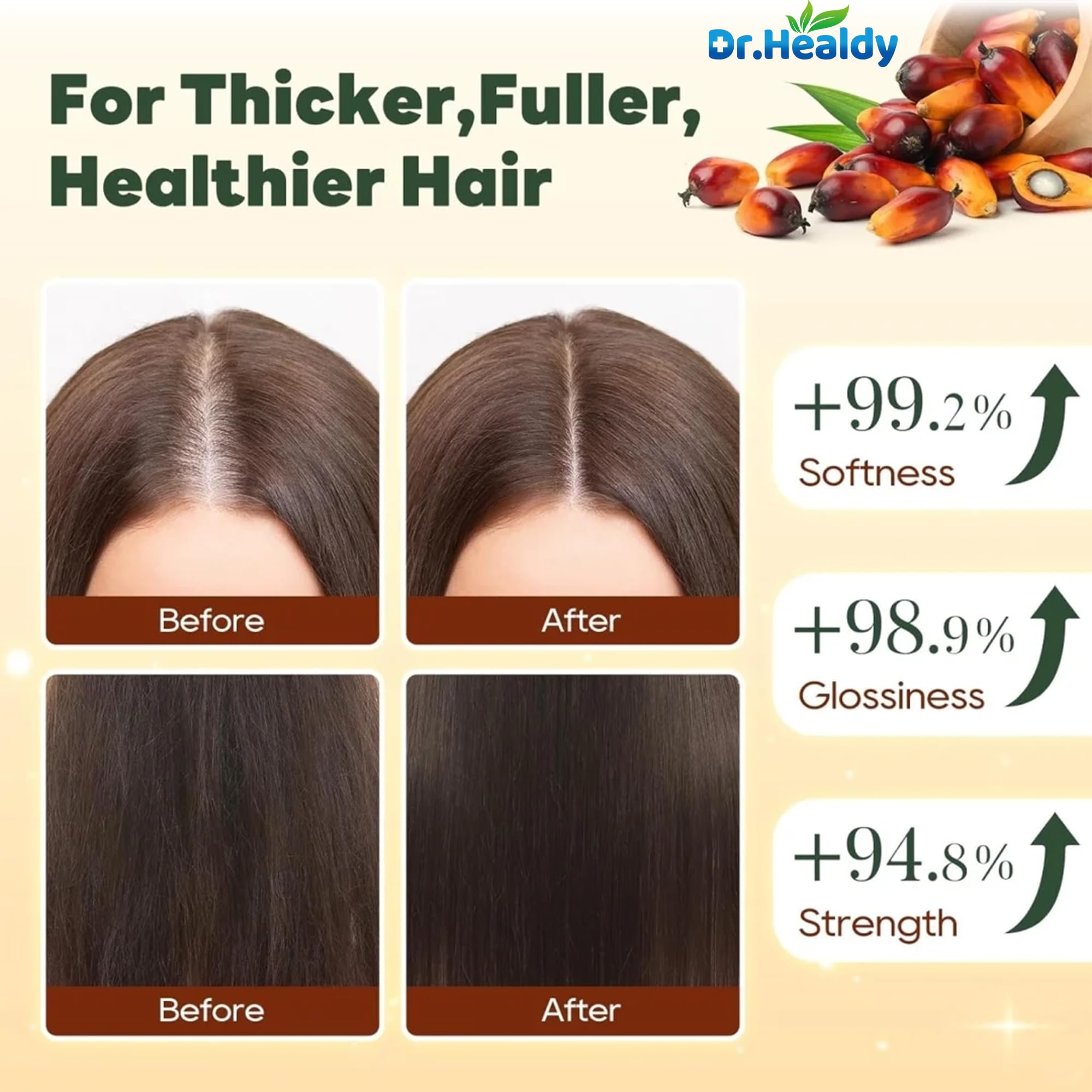 Dr Healdy Batana Oil Conditioner label close-up highlighting paraben-free formula