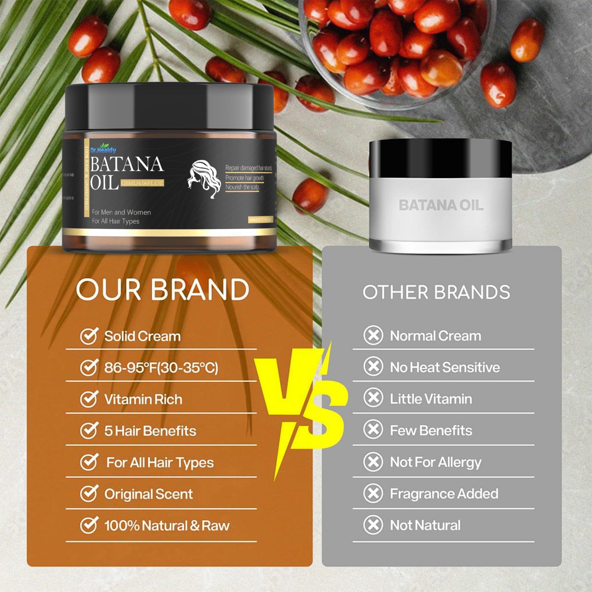 Dr. Healdy Batana Oil delivers deep conditioning and glossy shine.