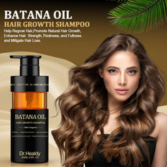 Creamy foam from Dr. Healdy Batana Oil Shampoo while cleansing hair.