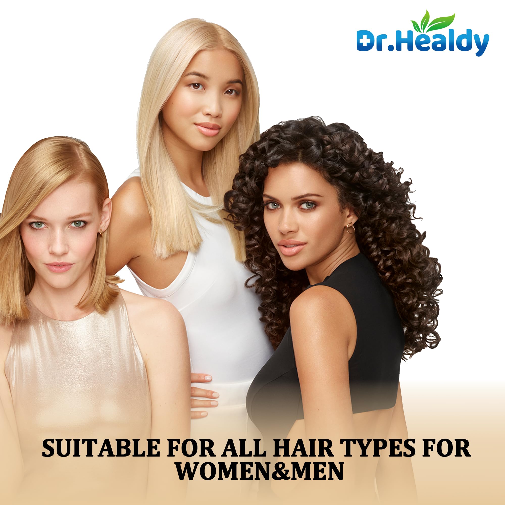 Packaging emphasizes natural, all-hair-types formula.
