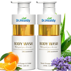 Dr Healdy Relaxing Citrus Cedar pump bottle with refreshing cleanse and moisture