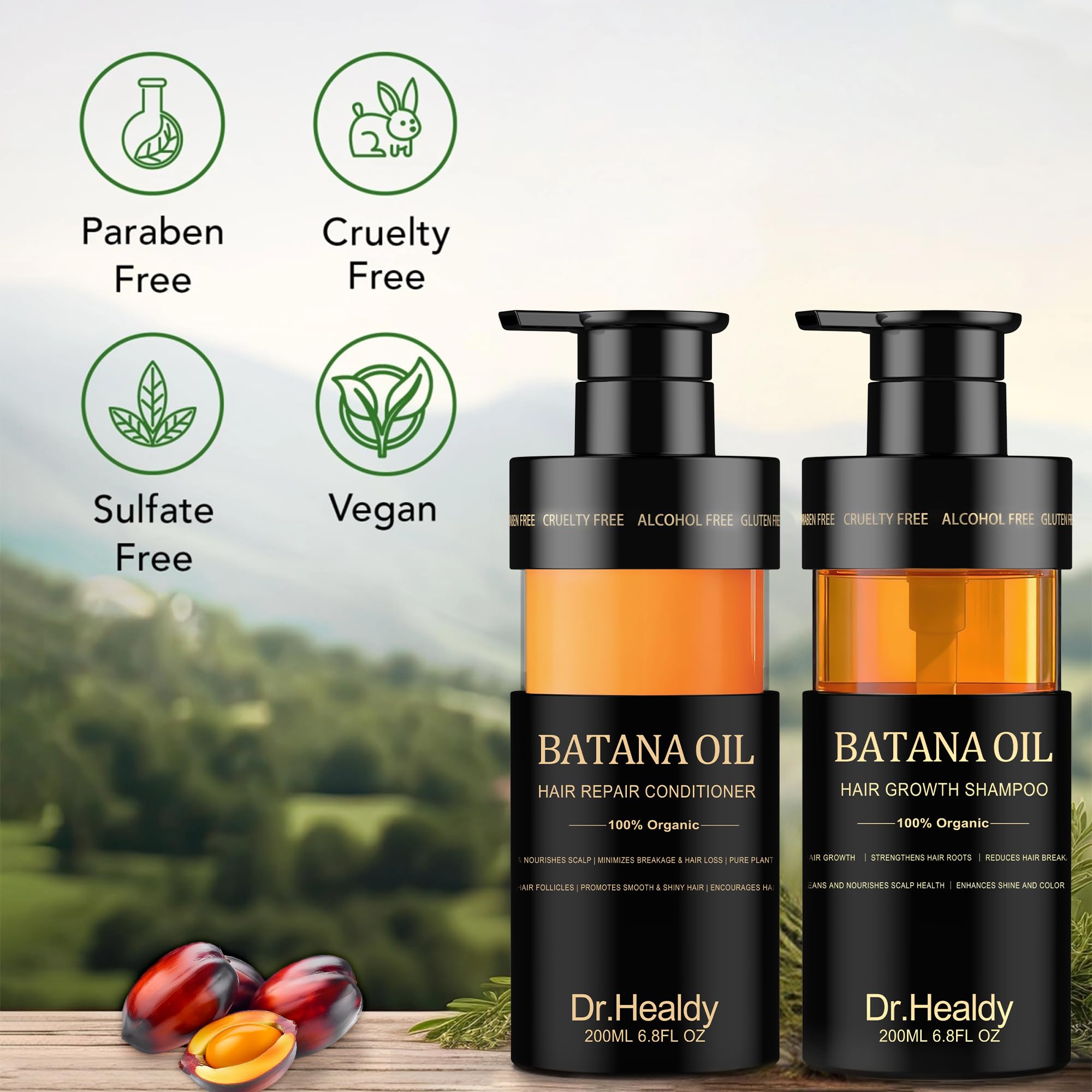 Dr Healdy Hair care routine shot illustrating smooth, detangled results