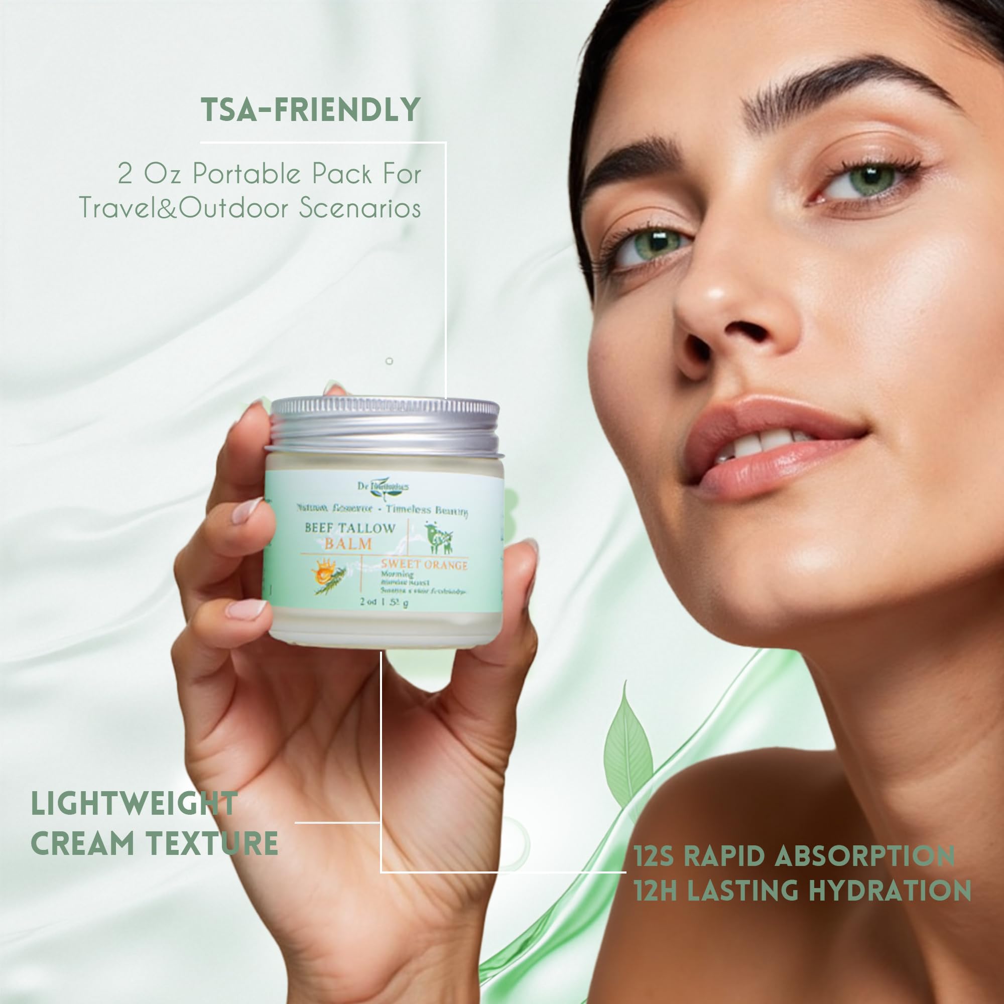 Sweet orange scented Dr.Herbarius balm ready for morning skincare ritual
