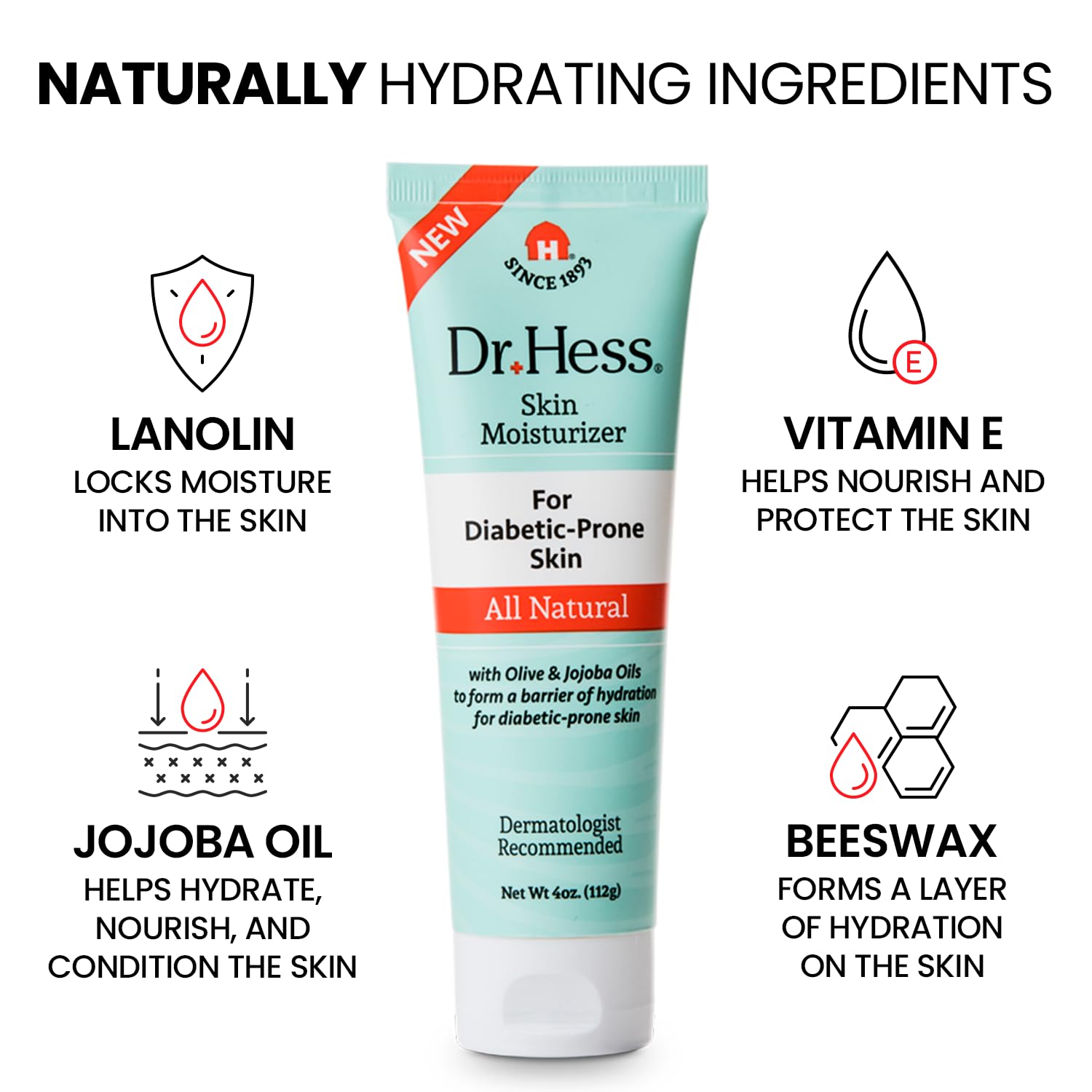 Dr. Hess Skin Moisturizer 3-pack on shelf offers steady daily hydration