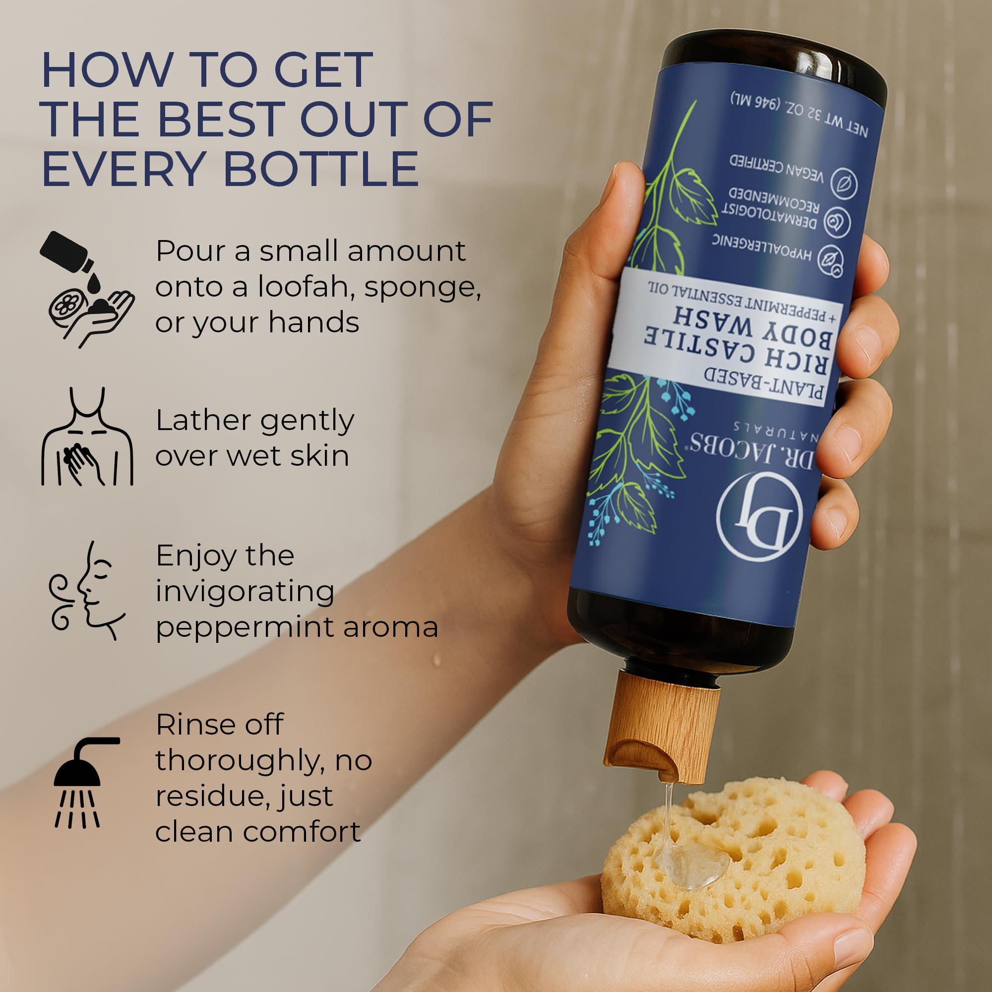32-ounce bottle packaging indicating value and long-lasting use.