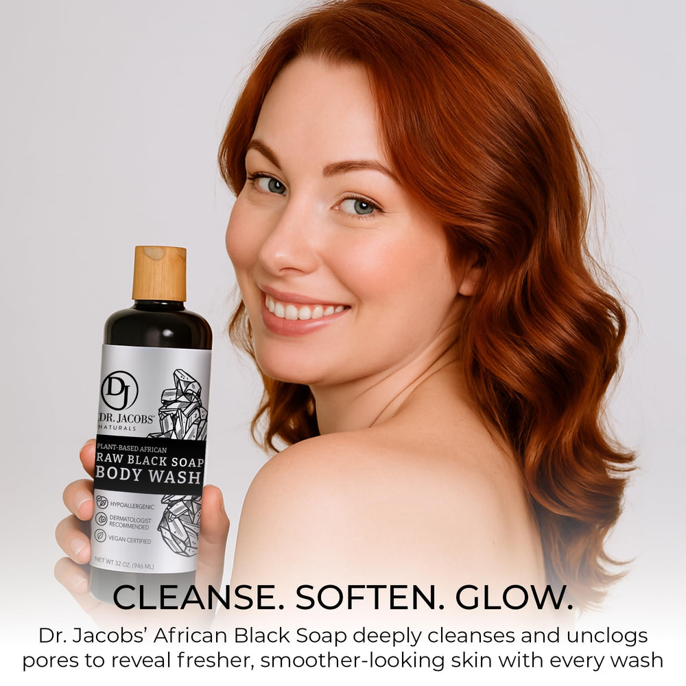 32oz DR.JACOBS NATURALS African Black Soap packaging