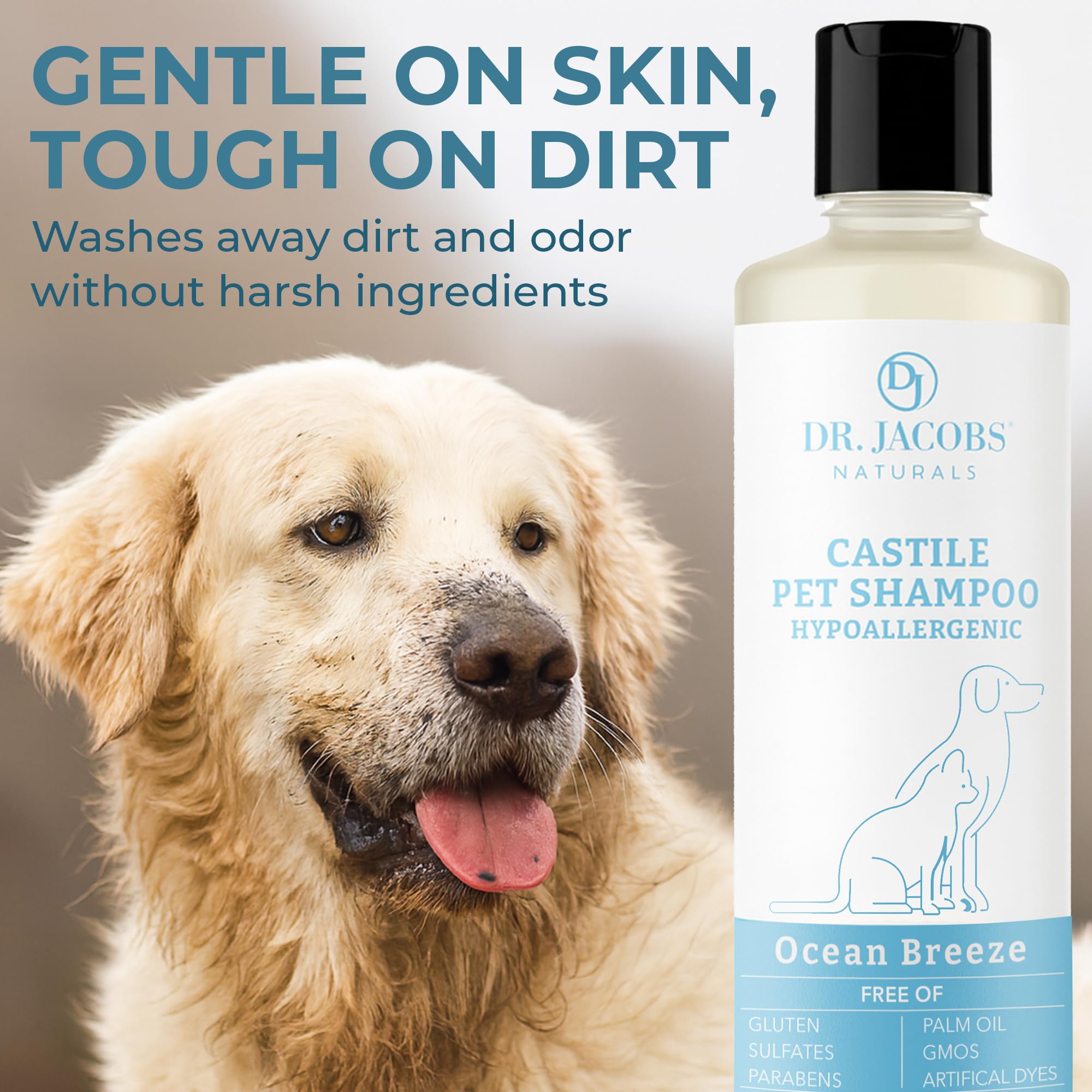 DR.JACOBS NATURALS label highlights coconut and olive oil base for softness.