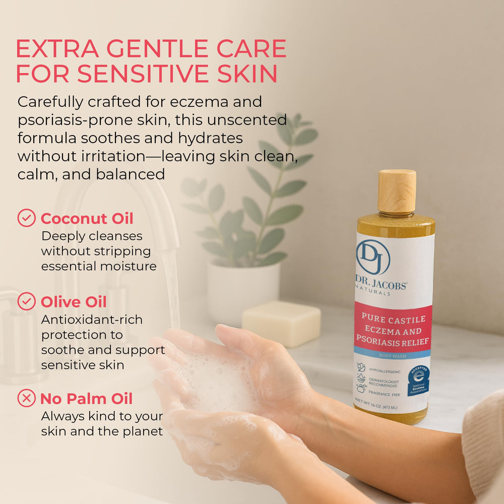 Creamy lather from Dr. Jacobs Naturals Castile Soap in use