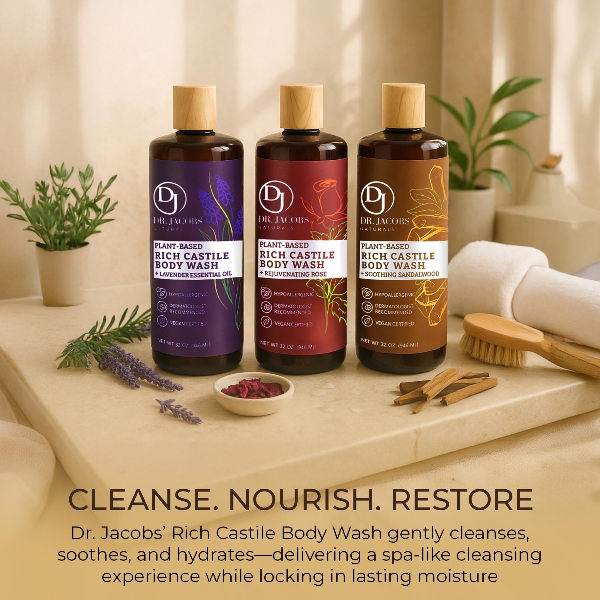 DR.JACOBS NATURALS shower routine image for daily skincare.