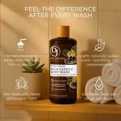 Dr. Jacobs Naturals coconut and olive oil blend for gentle cleansing.